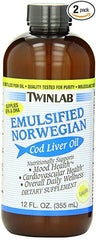 Twinlab Norwegian Emulsified Cod Liver Oil Lemon 12Oz